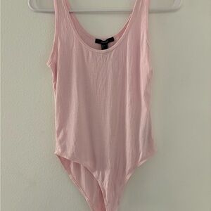 Pink Ribbed Bodysuit